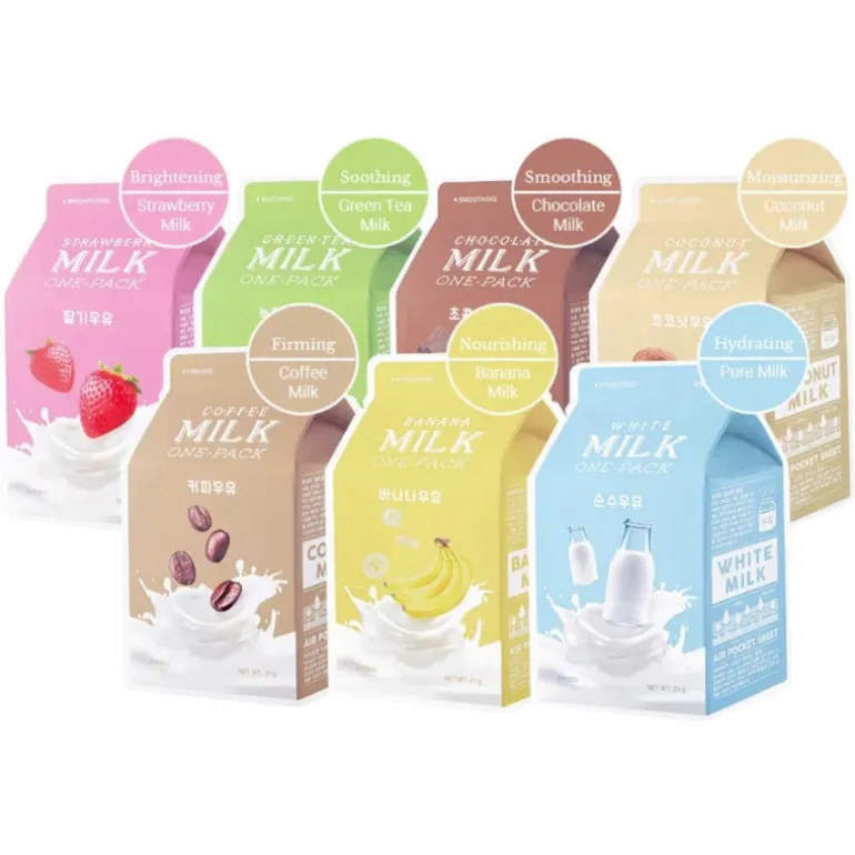 Milk One-Pack Facemask #Strawberry Milk